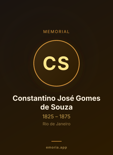 Memorial portrait of Constantino José Gomes de Souza