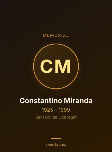Memorial portrait of Constantino Miranda