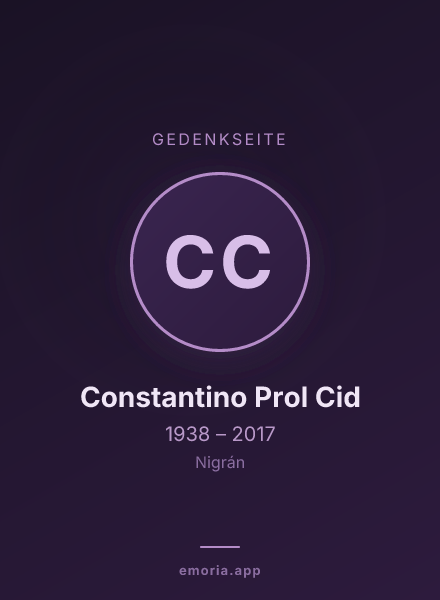 Gedenkportrait von Constantino Prol Cid