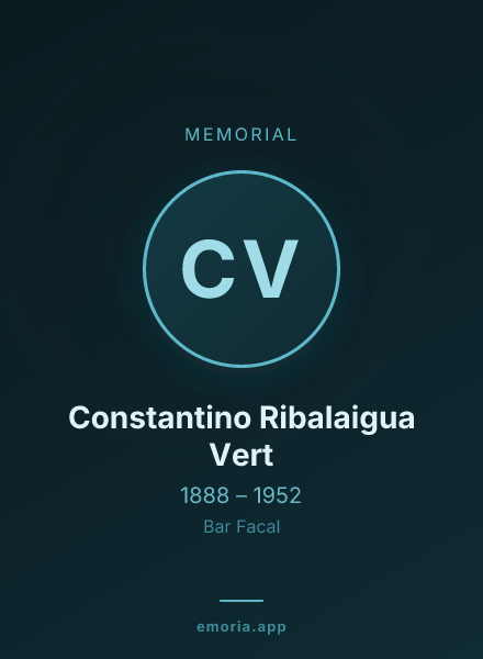 Memorial portrait of Constantino Ribalaigua Vert