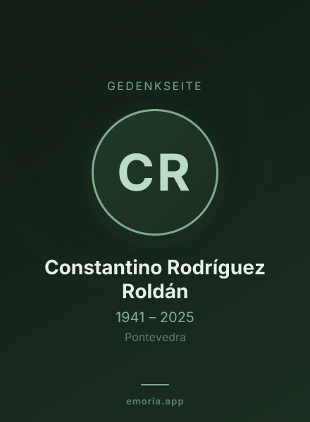 Gedenkportrait von Constantino Rodríguez Roldán