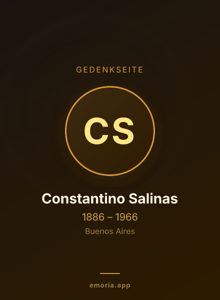 Gedenkportrait von Constantino Salinas