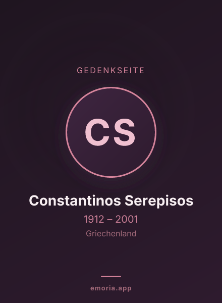 Gedenkportrait von Constantinos Serepisos
