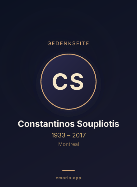 Gedenkportrait von Constantinos Soupliotis