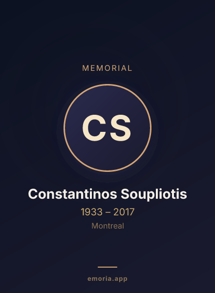 Memorial portrait of Constantinos Soupliotis