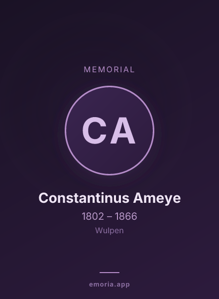 Memorial portrait of Constantinus Ameye