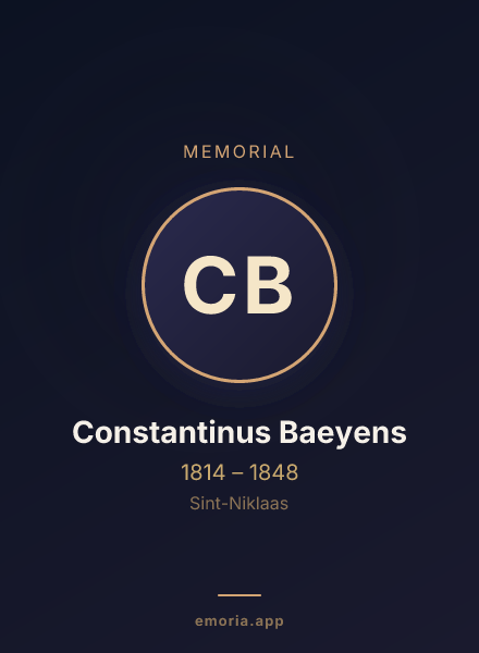 Memorial portrait of Constantinus Baeyens