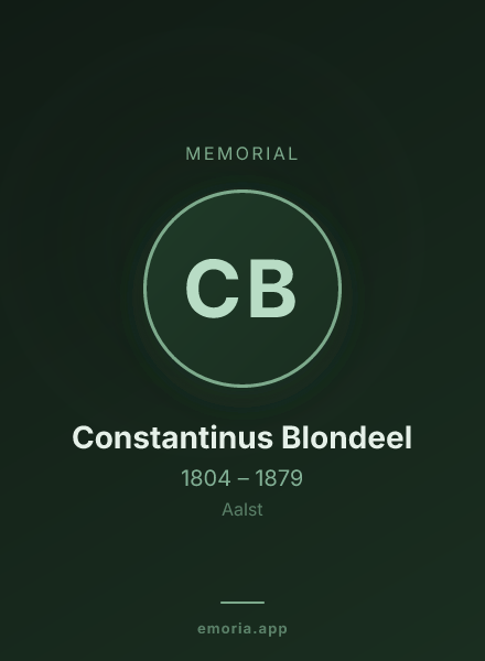 Memorial portrait of Constantinus Blondeel