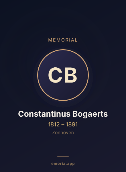Memorial portrait of Constantinus Bogaerts