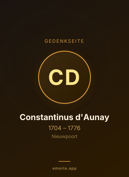 Gedenkportrait von Constantinus d'Aunay