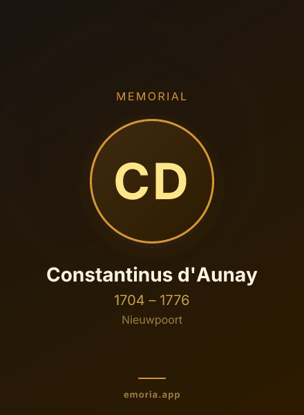 Memorial portrait of Constantinus d'Aunay