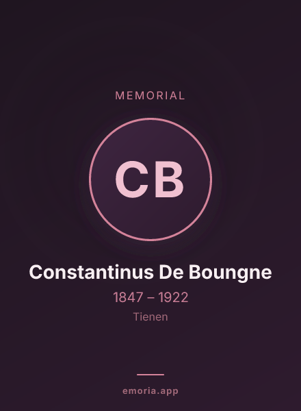Memorial portrait of Constantinus De Boungne
