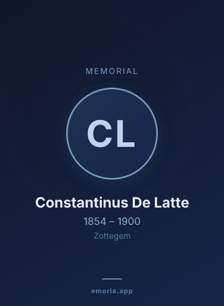 Memorial portrait of Constantinus De Latte