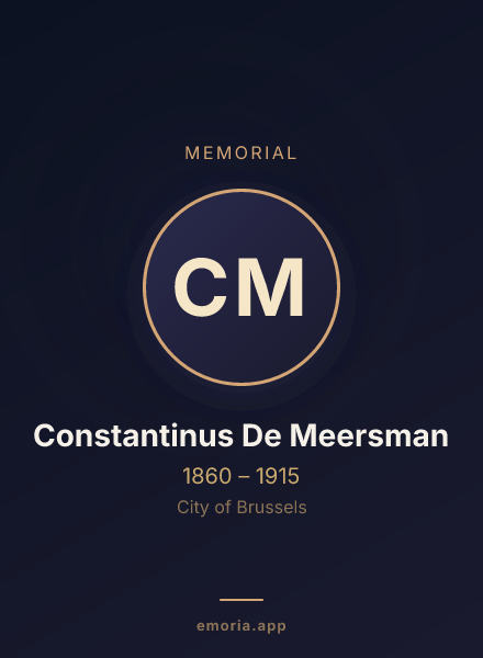 Memorial portrait of Constantinus De Meersman
