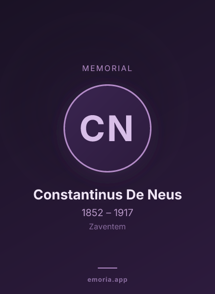 Memorial portrait of Constantinus De Neus