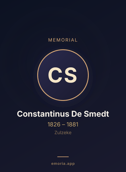 Memorial portrait of Constantinus De Smedt