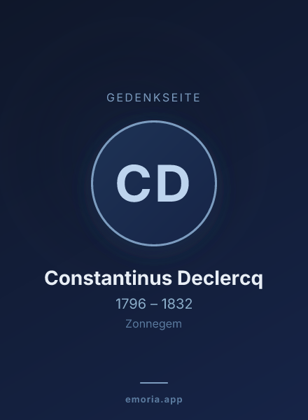 Gedenkportrait von Constantinus Declercq