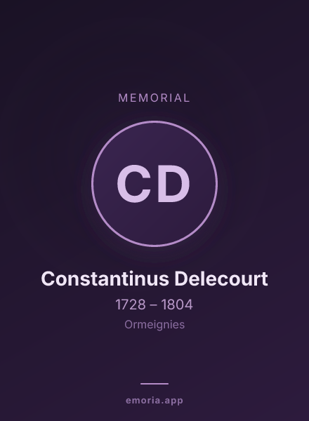 Memorial portrait of Constantinus Delecourt