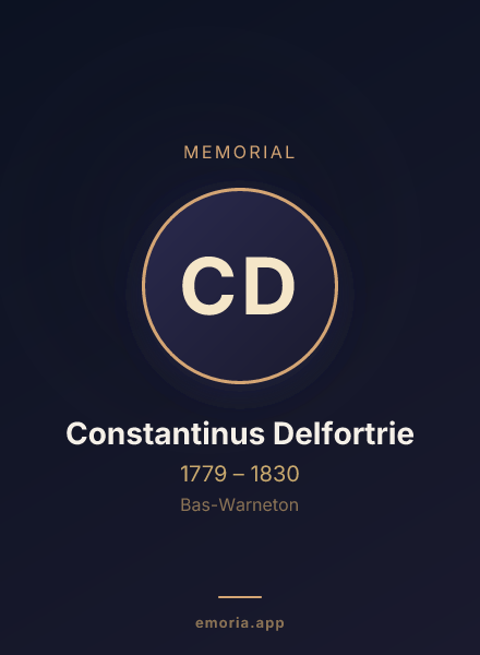 Memorial portrait of Constantinus Delfortrie