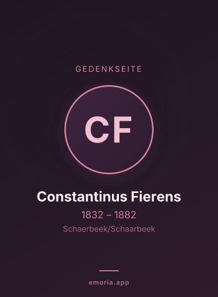Gedenkportrait von Constantinus Fierens