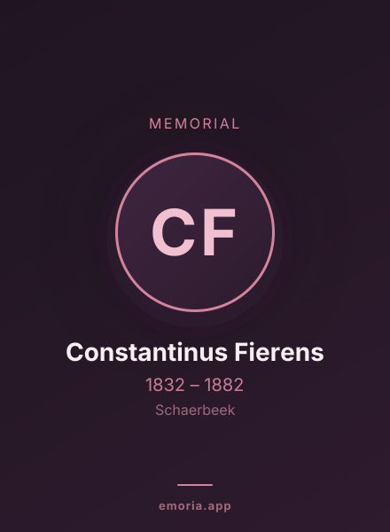 Memorial portrait of Constantinus Fierens
