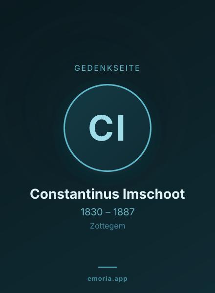 Gedenkportrait von Constantinus Imschoot