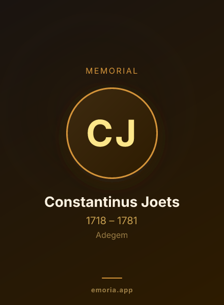 Memorial portrait of Constantinus Joets