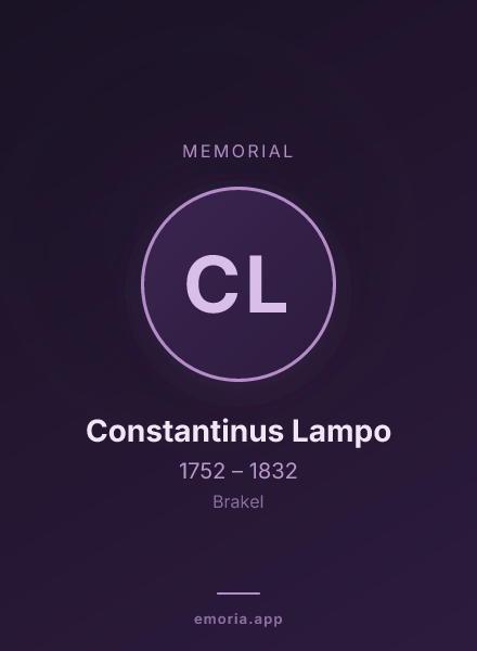 Memorial portrait of Constantinus Lampo