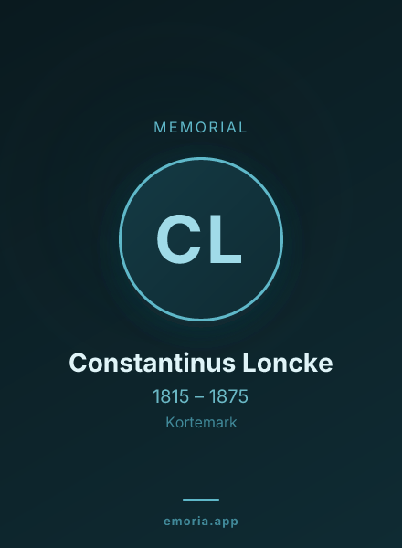 Memorial portrait of Constantinus Loncke