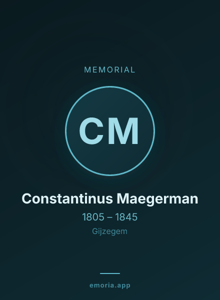 Memorial portrait of Constantinus Maegerman