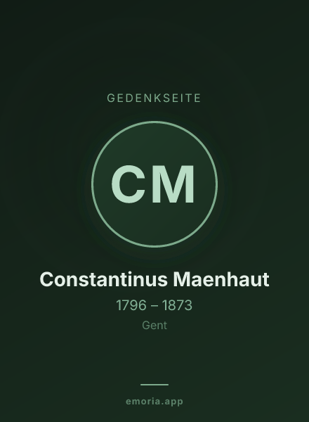 Gedenkportrait von Constantinus Maenhaut