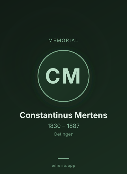 Memorial portrait of Constantinus Mertens