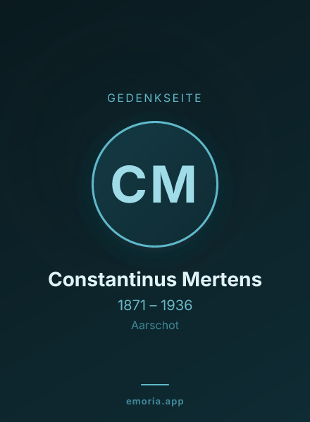 Gedenkportrait von Constantinus Mertens