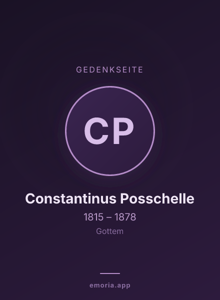 Gedenkportrait von Constantinus Posschelle