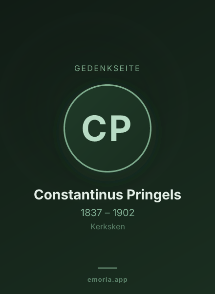 Gedenkportrait von Constantinus Pringels
