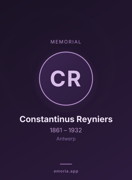 Memorial portrait of Constantinus Reyniers