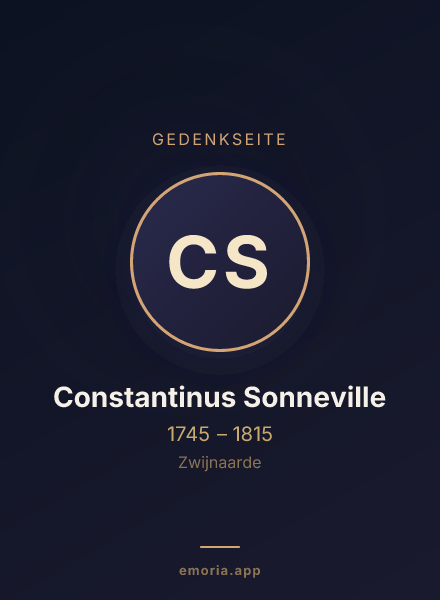 Gedenkportrait von Constantinus Sonneville