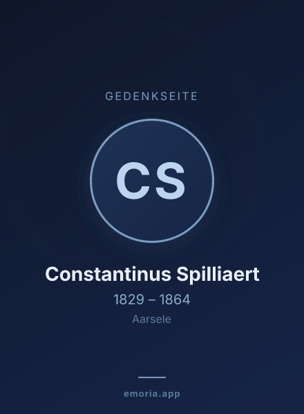 Gedenkportrait von Constantinus Spilliaert