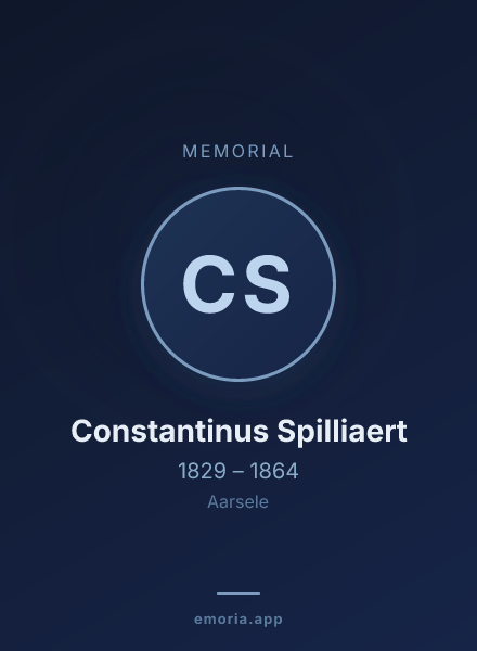 Memorial portrait of Constantinus Spilliaert