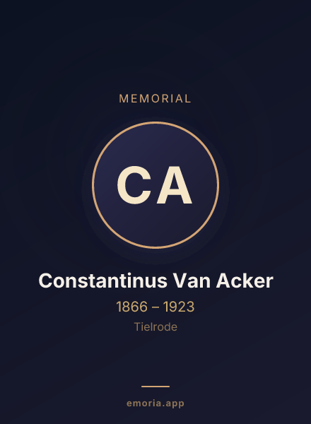 Memorial portrait of Constantinus Van Acker