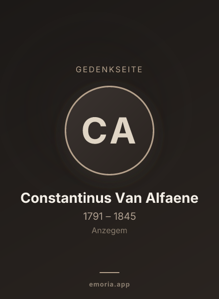 Gedenkportrait von Constantinus Van Alfaene