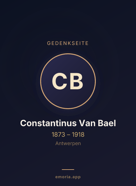 Gedenkportrait von Constantinus Van Bael
