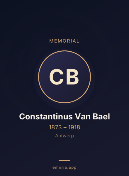 Memorial portrait of Constantinus Van Bael