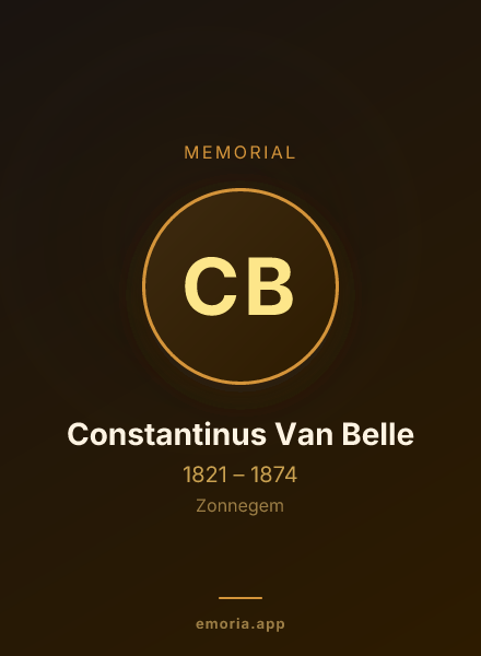Memorial portrait of Constantinus Van Belle