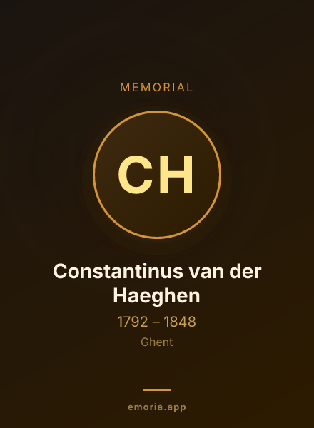Memorial portrait of Constantinus van der Haeghen