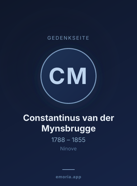 Gedenkportrait von Constantinus van der Mynsbrugge