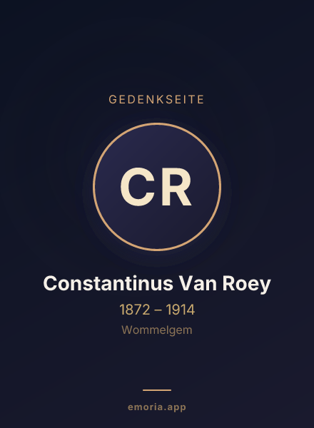 Gedenkportrait von Constantinus Van Roey