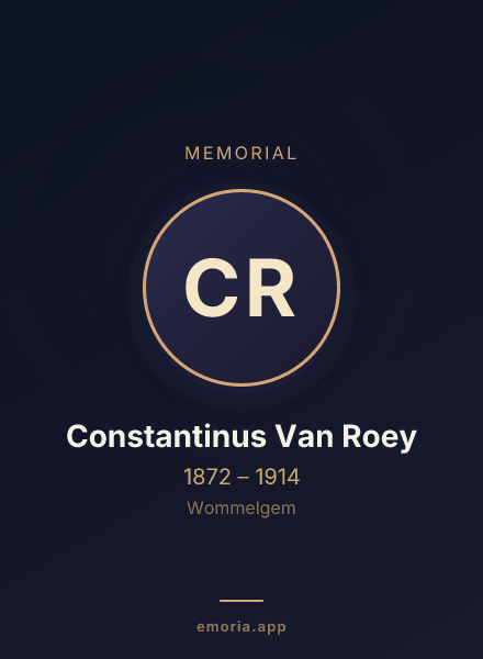 Memorial portrait of Constantinus Van Roey