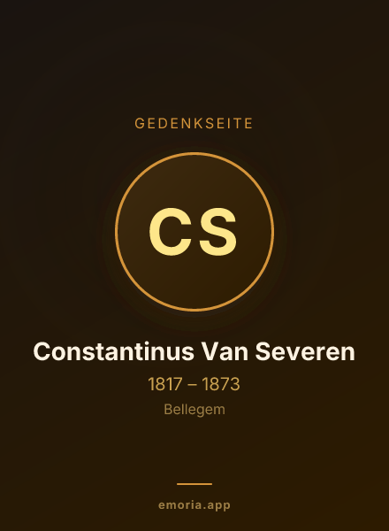 Gedenkportrait von Constantinus Van Severen