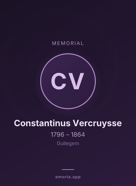 Memorial portrait of Constantinus Vercruysse